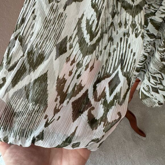 NWT Misa Los Angeles Mercy mini dress in green ikat pattern S - Picture 15 of 15